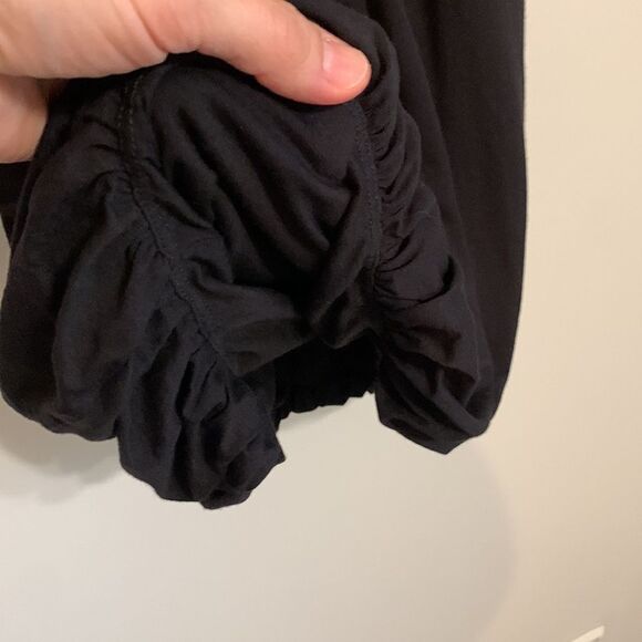 BEBE Women’s Black Silk Sleeveless Bubble Hemline Cocktail Mini Dress XS USA - Picture 6 of 11